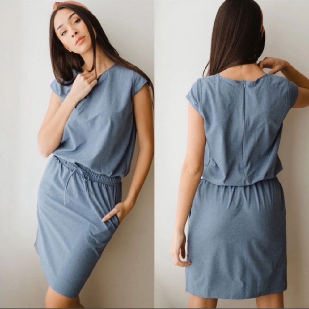 ALBION Going Places Cap Sleeve Blue
Athleisure Dress Size small
